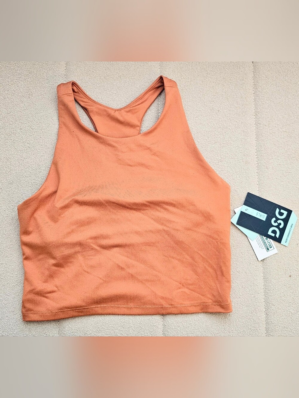 NWT ~ DSG Girls Racerback Built-in-Bra Tank Top ~ Large